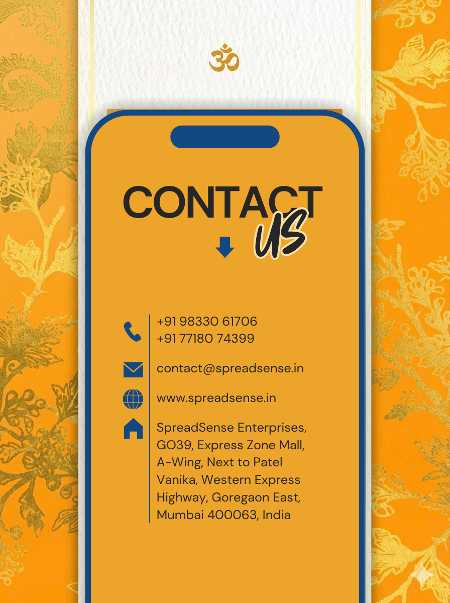 Contact SpreadSense for Diwali gifting: +91 98330 61706, +91 77180 74399, contact@spreadsense.in